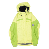 JACK WOLFSKIN Womens Rain Jacket Green Hooded UK 10