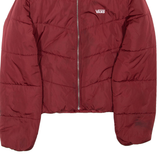 VANS Womens Puffer Jacket Maroon L