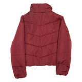 VANS Womens Puffer Jacket Maroon L