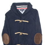 TOMMY HILFIGER Mens Jumper Blue Roll Neck Tight Knit M