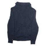 TOMMY HILFIGER Mens Jumper Blue Roll Neck Tight Knit M