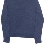 TOMMY HILFIGER Mens Jumper Blue Roll Neck Tight Knit S