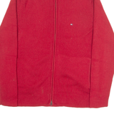 TOMMY HILFIGER Mens Jumper Red High Neck Tight Knit M