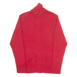 TOMMY HILFIGER Mens Jumper Red High Neck Tight Knit M