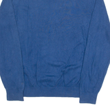 TOMMY HILFIGER Mens Jumper Blue V-Neck Tight Knit L