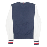 TOMMY HILFIGER Mens Jumper Blue Tight Knit S
