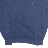 TOMMY HILFIGER Mens Jumper Blue V-Neck Tight Knit L