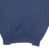 TOMMY HILFIGER Mens Jumper Blue V-Neck Tight Knit L