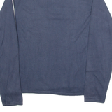 TOMMY HILFIGER Womens Jumper Blue Button Neck Tight Knit XL