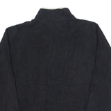 TOMMY HILFIGER Mens Jumper Black High Neck Tight Knit L