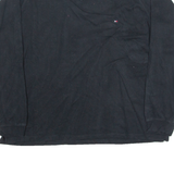 TOMMY HILFIGER Mens Jumper Black V-Neck Tight Knit M