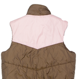 ADIDAS ORIGINALS Womens Puffer Gilet Brown Colourblock UK 8