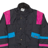 MOTOMOD Mens Motorcycle Jacket Black 90s Striped XL