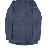 COLUMBIA Womens Parka Coat Blue Hooded XS