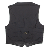 QUADRO Mens Waistcoat Black Leather L
