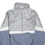 AMERICAN SPORTS Mens Jacket Blue 90s Hooded Colourblock L