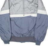 AMERICAN SPORTS Mens Jacket Blue 90s Hooded Colourblock L