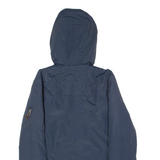 EST. 1972 Faux Fur Trim Mens Parka Coat Blue Hooded S