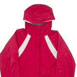 COLUMBIA Womens Jacket Red Hooded Colourblock M