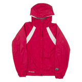 COLUMBIA Womens Jacket Red Hooded Colourblock M