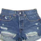 LEVI'S 501 Womens Denim Shorts Blue XS W26