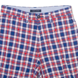 TOMMY HILFIGER Mens Casual Shorts Blue Check M W30