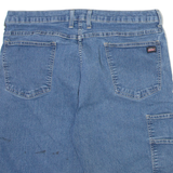 DICKIES Mens Denim Shorts Blue M W34