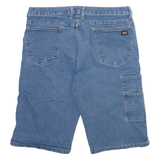 DICKIES Mens Denim Shorts Blue M W34