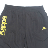 KAPPA Mesh Lined SPORTS Mens Swimming Shorts Black L W28