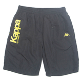 KAPPA Mesh Lined SPORTS Mens Swimming Shorts Black L W28