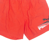PUMA Mesh Lined Sport Mens Swimming Shorts Red L W32