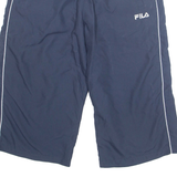 FILA Mens Casual Shorts Blue L W30