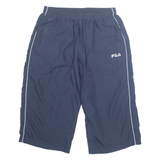 FILA Mens Casual Shorts Blue L W30