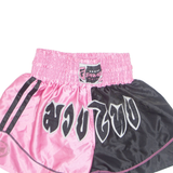 FARABI Muay Thai Womens Sports Shorts Pink Colourblock L W22