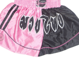 FARABI Muay Thai Womens Sports Shorts Pink Colourblock L W22
