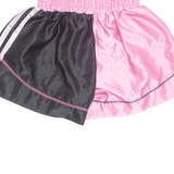 FARABI Muay Thai Womens Sports Shorts Pink Colourblock L W22