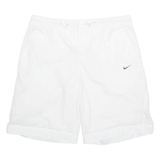 NIKE Womens Sports Shorts White UK 18 W32