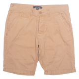 KANGOL Turn Up Mens Chino Shorts Brown M W33