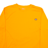DICKIES Mens T-Shirt Orange Long Sleeve XL