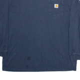 CARHARTT Mens T-Shirt Blue Long Sleeve XL