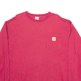 CARHARTT Mens T-Shirt Red Long Sleeve XL