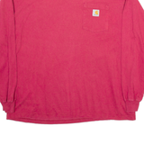 CARHARTT Mens T-Shirt Red Long Sleeve XL