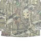 BREAK UP INFINITY Camouflage Mens T-Shirt Green Long Sleeve Button Neck L