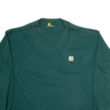 CARHARTT Mens T-Shirt Green Long Sleeve 2XL