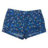 FRENCH CONNECTION Womens Casual Shorts Blue Floral UK 12 W34