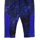 ADIDAS Tech Fit Womens Sports Shorts Blue Slim Crazy Pattern UK 8 W22