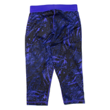 ADIDAS Tech Fit Womens Sports Shorts Blue Slim Crazy Pattern UK 8 W22