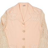 CETIN Lace Sleeves Womens Blazer Jacket Pink 90s M