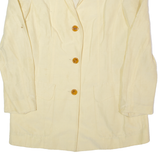 LAUREL Womens Blazer Jacket Yellow Linen 90s M