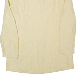 LAUREL Womens Blazer Jacket Yellow Linen 90s M